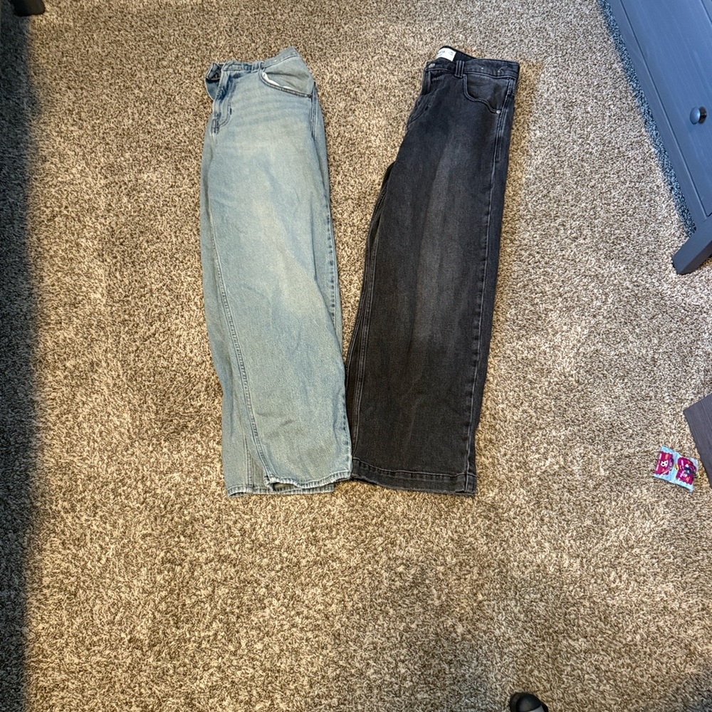 Blue and Black Denim Jeans Set from hollister